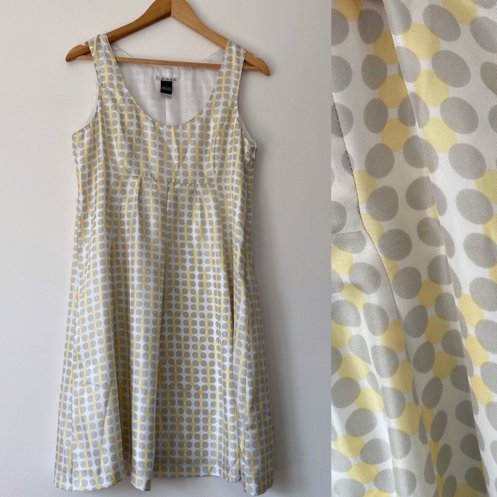 Mac & Jac Silk Polka Dot Sleeveless Dress
